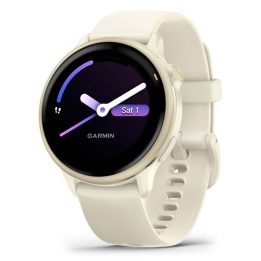 Garmin vívoactive 6 3.05 cm (1.2 ) AMOLED 42 mm Digital 390 x 390 pixels Touchscreen White Wi-Fi GPS (satellite)