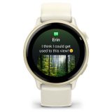 Garmin vívoactive 6 3.05 cm (1.2 ) AMOLED 42 mm Digital 390 x 390 pixels Touchscreen White Wi-Fi GPS (satellite)