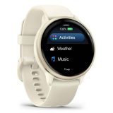 Garmin vívoactive 6 3.05 cm (1.2 ) AMOLED 42 mm Digital 390 x 390 pixels Touchscreen White Wi-Fi GPS (satellite)