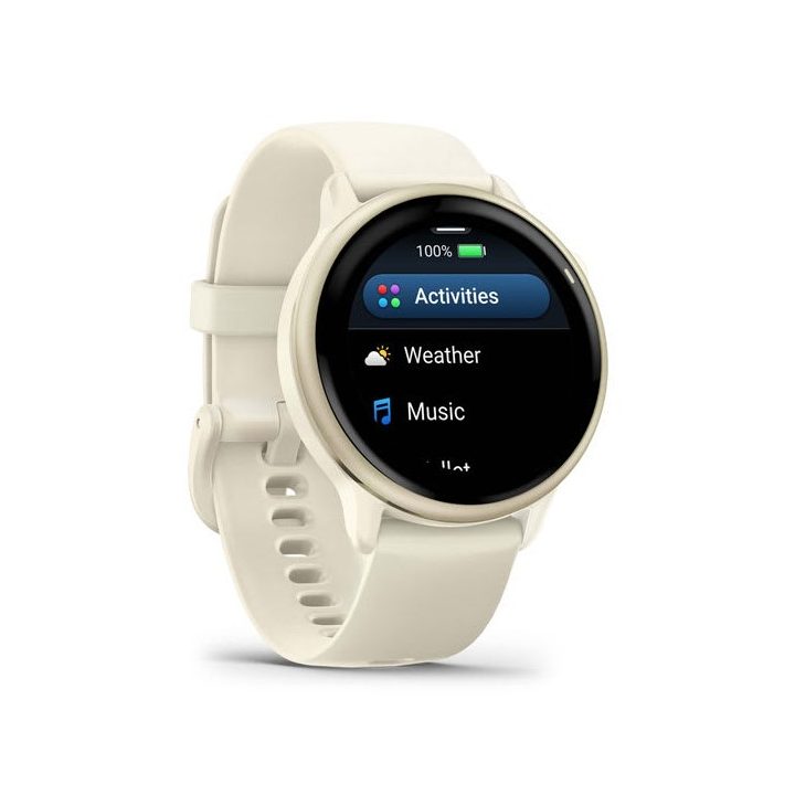 Garmin vívoactive 6 3.05 cm (1.2 ) AMOLED 42 mm Digital 390 x 390 pixels Touchscreen White Wi-Fi GPS (satellite)
