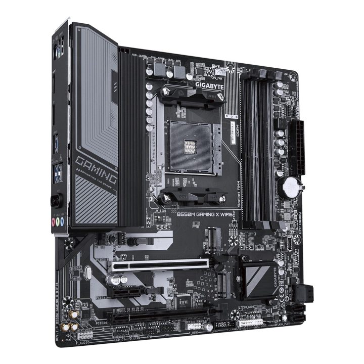 GIGABYTE B550M GAMING X WIFI6 Motherboard - AMD Ryzen 5000 CPUs 5+3 Phases VRM up to 3200MHz DDR4 1xPCIe 4.0 + 1xPCIe 3.0 M.2 Wi