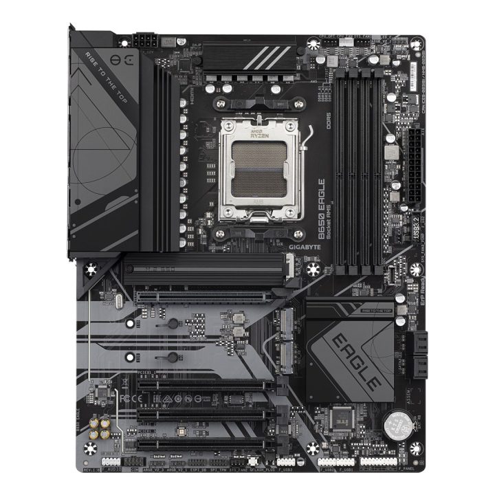 GIGABYTE B650 EAGLE Motherboard - AMD Ryzen 9000 Series CPUs 12+2+2 Phases VRM up to 7600MHz DDR5 (OC) 1xPCIe 5.0 + 2xPCIe 4.0 M