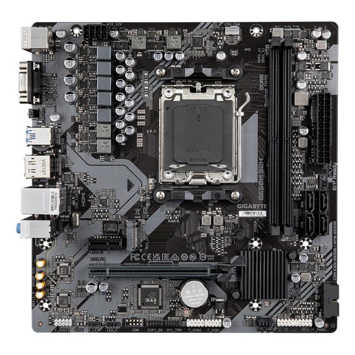 GIGABYTE B650M S2H Motherboard - AMD Ryzen 9000 Series CPUs 5+2+2 Phases VRM up to 6400MHz DDR5 (OC) 1xPCIe 4.0 M.2 GbE LAN USB