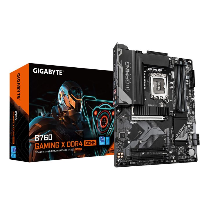 GIGABYTE B760 GAMING X DDR4 GEN5 Motherboard - Supports 14th Gen. Intel Core CPUs 8+1+1 phases VRM up to 5333MHz DDR4 (OC) 3xPCI
