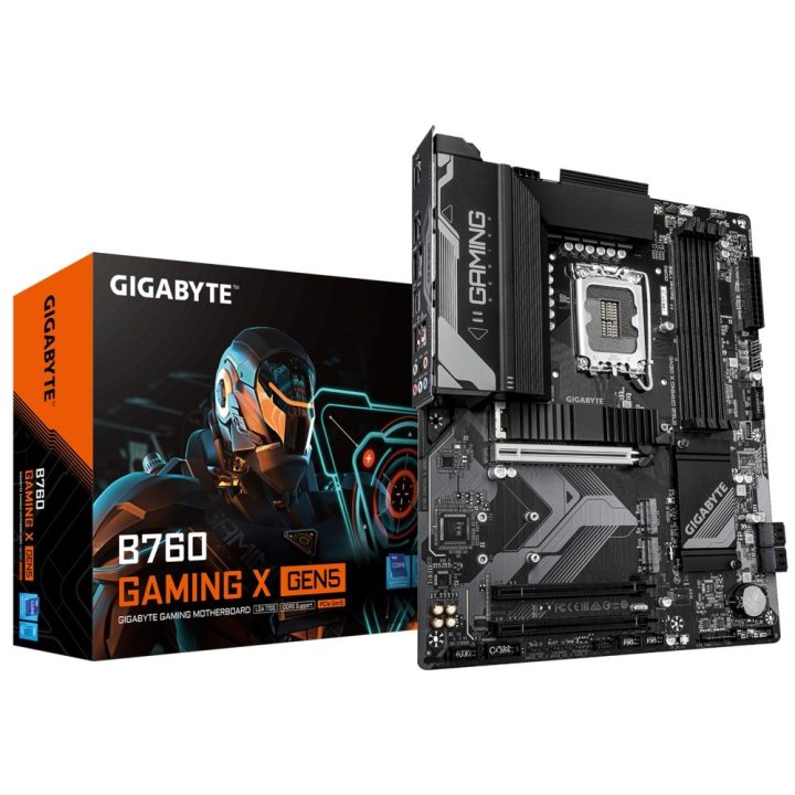GIGABYTE B760 GAMING X GEN5 Motherboard - Supports 14th Gen. Intel Core CPUs 8+1+1 phases VRM up to 5600MHz DDR5 3xPCIe 4.0 M.2