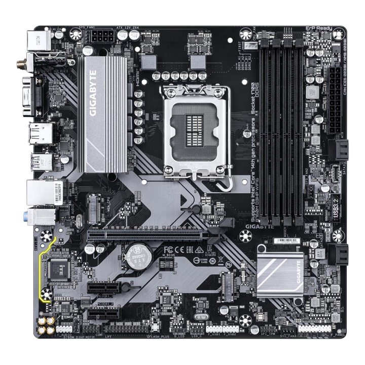 GIGABYTE B760M D3HP WIFI6 Motherboard - Supports Intel Core 14th Gen CPUs 4+1+1 Phases Digital VRM up to 5600MHz DDR5 2xPCIe 4.0