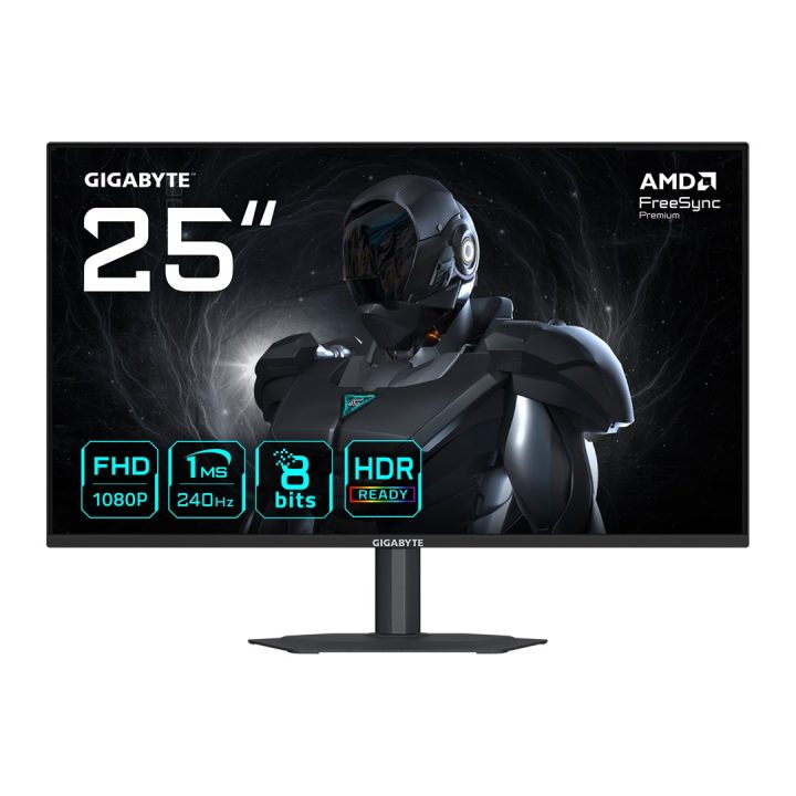 GIGABYTE G25F2A 25 FHD Gaming Monitor - 1920 x 1080 240Hz 1ms 300 cd/m2 Display HDR 10 HDMI 2.0 Displayport 1.4