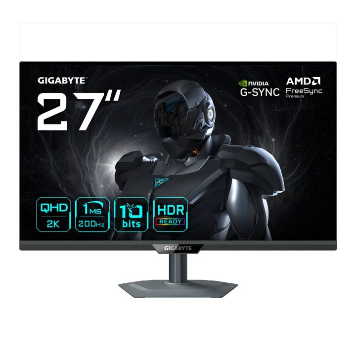 GIGABYTE G27Q2 27” 2K QHD Gaming Monitor - 2560 x 1440 200Hz 1ms 350 cd/m2 G-Sync Compatible FreeSync Premium HDR10 HDMI 2.0 Dis