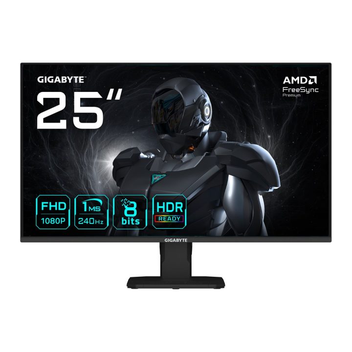 GIGABYTE GS25F2A 25 FHD Gaming Monitor - 1920 x 1080 240Hz 1ms 300 cd/m2 Display HDR 10 HDMI 2.0 Displayport 1.4