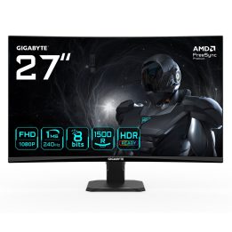 GIGABYTE GS27FC2 27 FHD Curved Gaming Monitor - 1920 x 1080 240Hz 1 350 cd/m2 HDR Ready HDMI 2.0 Displayport 1.4