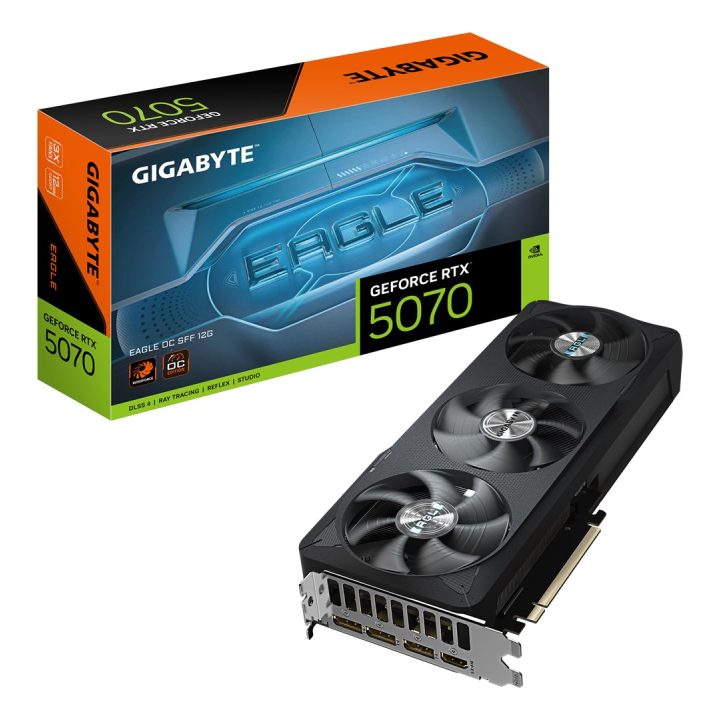 GIGABYTE GeForce RTX 5070 EAGLE OC SFF 12G Graphics Card - 12GB GDDR7 192bit PCI-E 5.0 2587 MHz Core Clock 3 x DP 2.1a 1 x HDMI