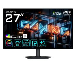 GIGABYTE MO27Q28GR 27” Glossy WOLED QHD Gaming Monitor - 2560 x 1440 280Hz 0.03ms 335 cd/m2 Display HDR True Black 500 HDMI 2.1