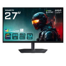 GIGABYTE MO27Q2A 27” OLED 2K QHD Gaming Monitor - 2560 x 1440 280Hz 0.03ms 250 cd/m2 FreeSync Premium Pro DisplayHDR True Black