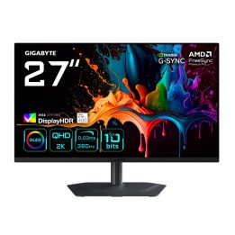GIGABYTE MO27Q3 27” OLED QHD Gaming Monitor - 2560 x 1440 360Hz 0.03ms 250 cd/m2 G-Sync Compatible FreeSync Premium Pro Display