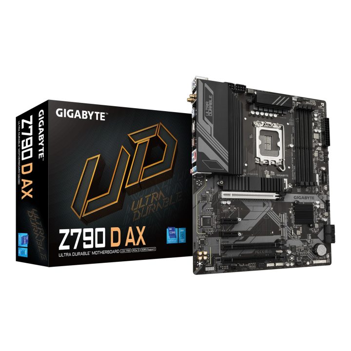 GIGABYTE Z790 D AX Motherboard - Supports Intel Core 14th Gen CPUs 12+1+1 Phases Digital VRM up to 7600MHz DDR5 (OC) 3xPCIe 4.0