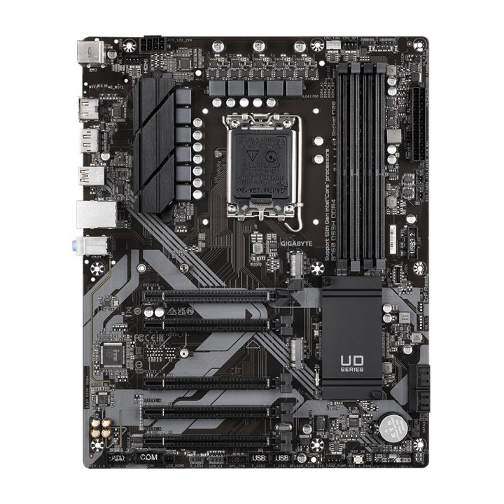 Gigabyte B760 DS3H DDR4 Motherboard - Supports Intel Core 14th CPUs 18+2+1 Phases Digital VRM up to 5333MHz DDR4 (OC) 2xPCIe 4.0