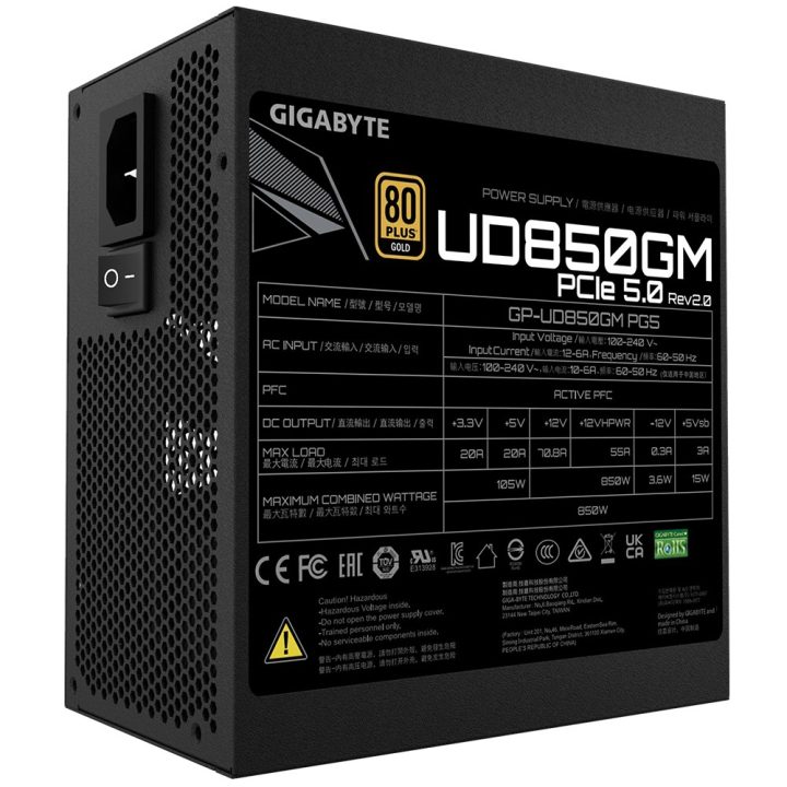 Gigabyte UD850GM 850W PG5 V2 (GP-UD850GM PG5 V2) - power supply black