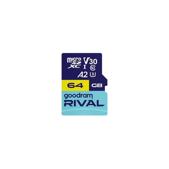 GOODRAM RIVAL M2AA 64 GB MicroSDXC V30 A2 UHS-I U3 + adapter (GGSM2AA-0640R12)