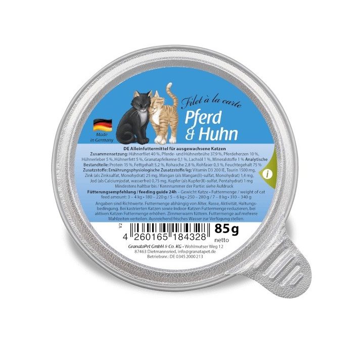 GRANATAPET Filet á la carte Horse with chicken - wet cat food - 85g