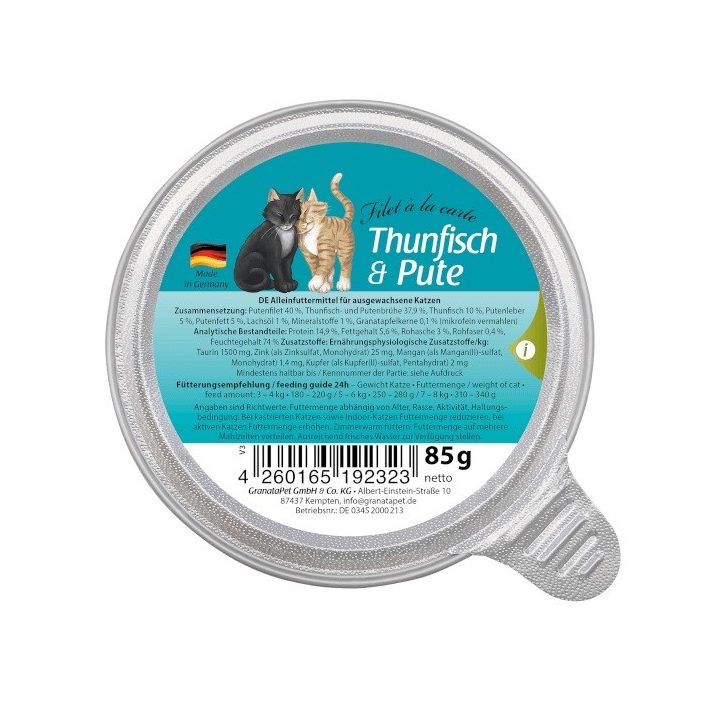 GRANATAPET Filet á la carte Tun with turkey - wet cat food - 85g