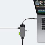 GREEN CELL HUB USB-C ADAPTER GC CONNECT 7W1 (3XUSB 3.1 HDMI 4K 60HZ USB-C PD 85W MICROSD/SD)