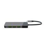 GREEN CELL HUB USB-C ADAPTER GC CONNECT 7W1 (3XUSB 3.1 HDMI 4K 60HZ USB-C PD 85W MICROSD/SD)