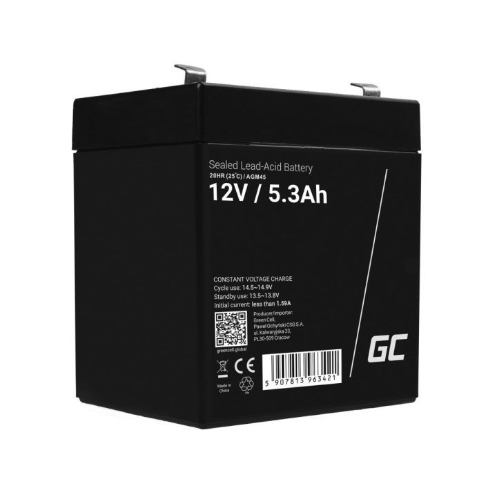 Green Cell AGM45 UPS battery Sealed Lead Acid (VRLA) 12 V 5 3 Ah