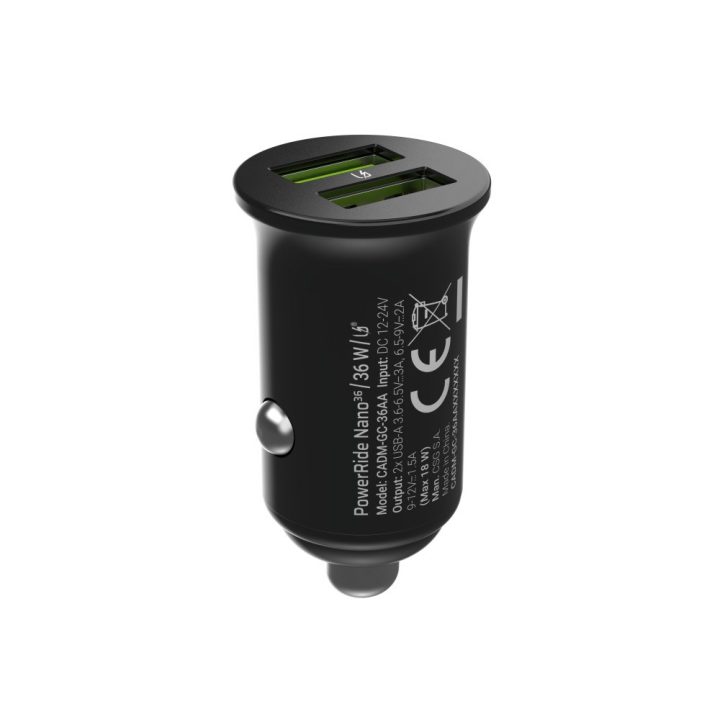 Green Cell Car Charger GC PowerRide Nano36 36W 6A 2x USB-A