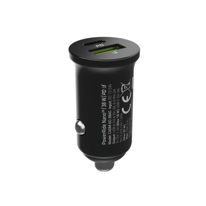 Green Cell GC PowerRide Nano38 38W 6A 1x USB-C 1x USB-A car charger