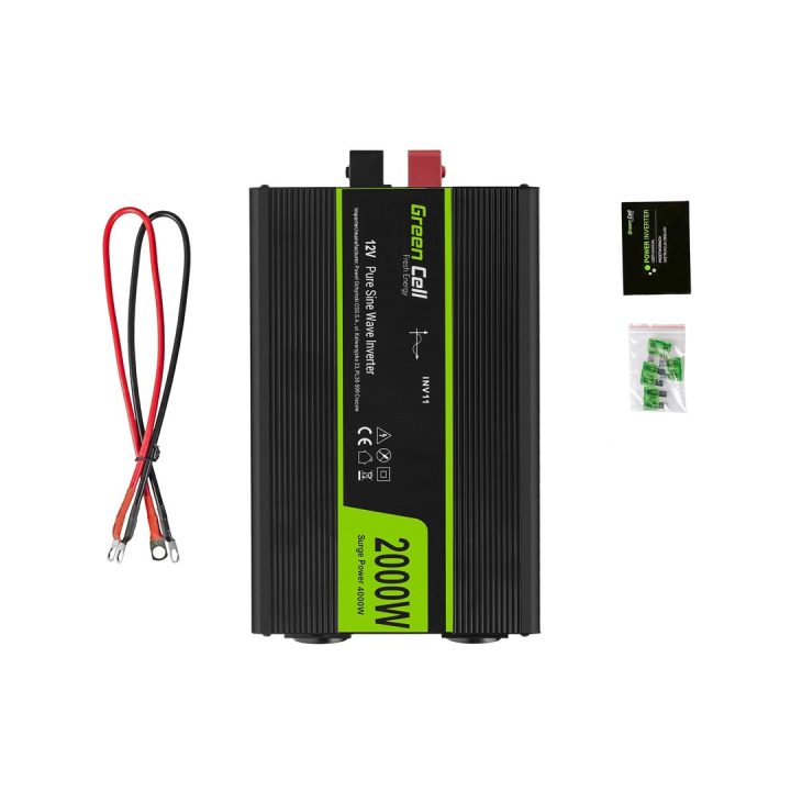 Green Cell INV11 power adapter/inverter Auto 2000 W Black