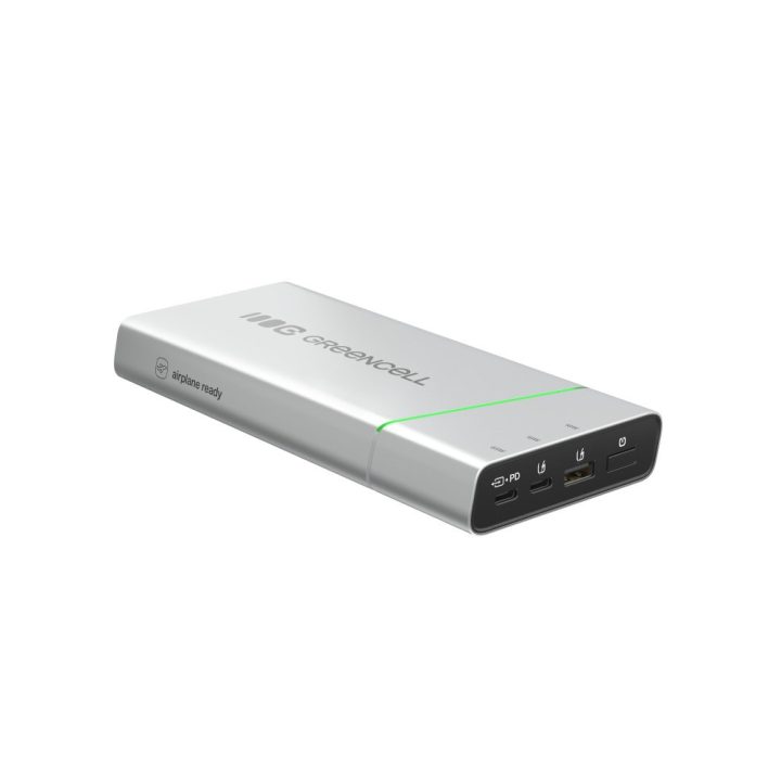 Green Cell PBPLGC20P power bank Lithium-Ion (Li-Ion) 20800 mAh Aluminium Black Green Light grey Silver