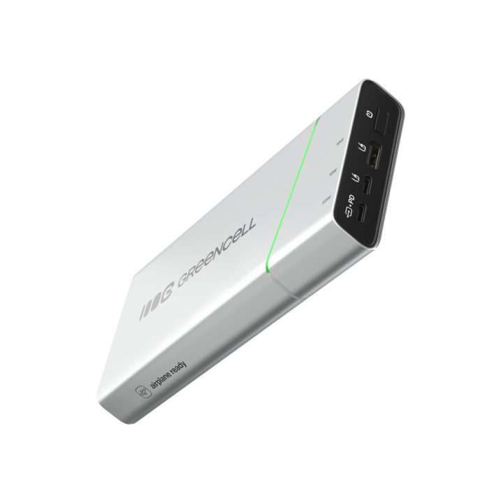 Green Cell PBPLGC20P power bank Lithium-Ion (Li-Ion) 20800 mAh Aluminium Black Green Light grey Silver