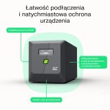 Green Cell uninterruptible power supply (UPS) Line-Interactive 1 kVA 600 W 4 AC outlet(s)