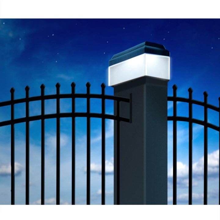 Garden pole solar light 61x41x45 mm Greenblue GB125 / 6/7 Solar LED Garden Lamp for fence post