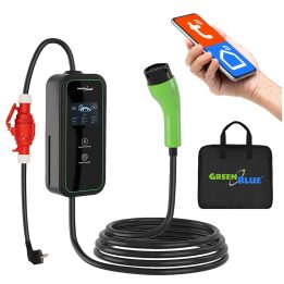 GreenBlue EV/PHEV Charger portable Type 2 cable length 6.8 m IP65 11 kW 220–380 V AC 50/60 Hz 16 A 3-phase GB1100