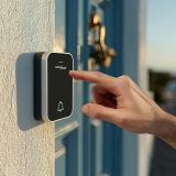 GreenBlue GB157 B Kinetic Battery-free Wireless Dorr Bell Melodies Black Range up to 200m IP44