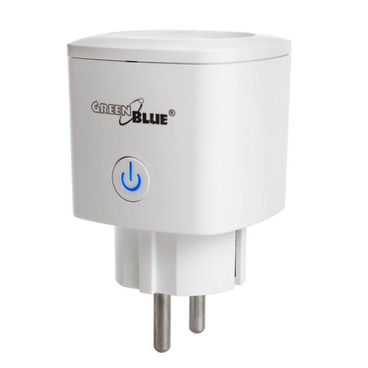 GreenBlue WiFi remote controlled socket Android/iOS/Alexa/Google Home energy cons. Energy timer max 3680W type F GB720 F