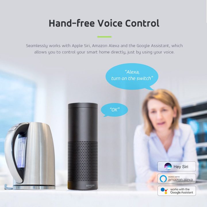 GreenBlue WiFi remote controlled socket Android/iOS/Alexa/Google Home energy cons. Energy timer max 3680W type F GB720 F