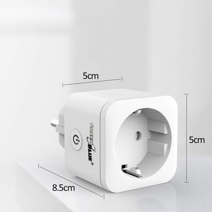 GreenBlue WiFi remote controlled socket Android/iOS/Alexa/Google Home energy cons. Energy timer max 3680W type F GB720 F