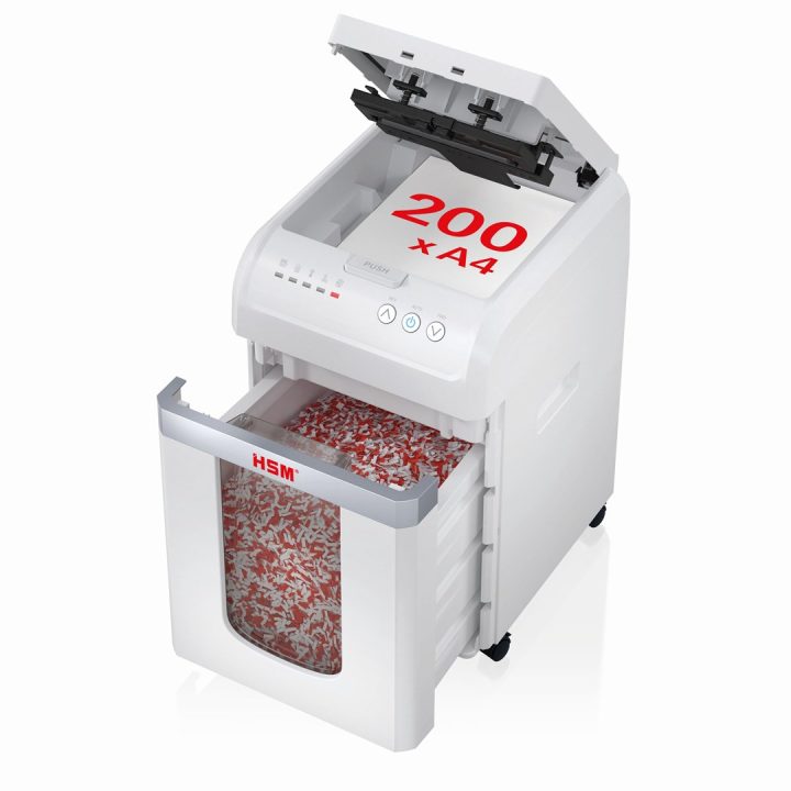 HSM Autofeed X200 paper shredder with automatic feeder 30 L P4 4 x 12 mm