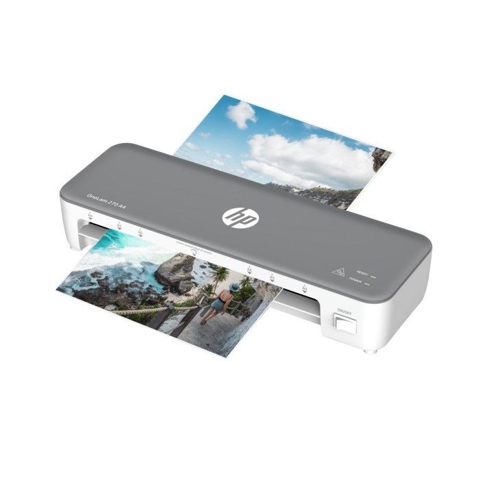 HP OneLam 270 laminator A4 Hot 5 pouches: A4/80 mic grey