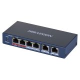 Hikvision DS-3E0106HP-E Network Links Unmanaged Fast Ethernet (10/100) PoE Support Blue