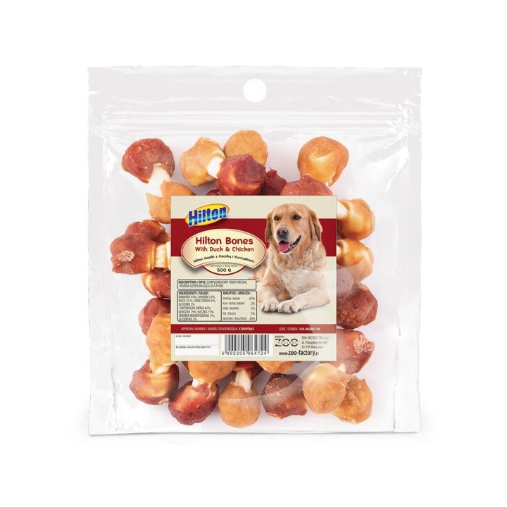 HILTON Bones with duck and chicken - dog chew - 500g