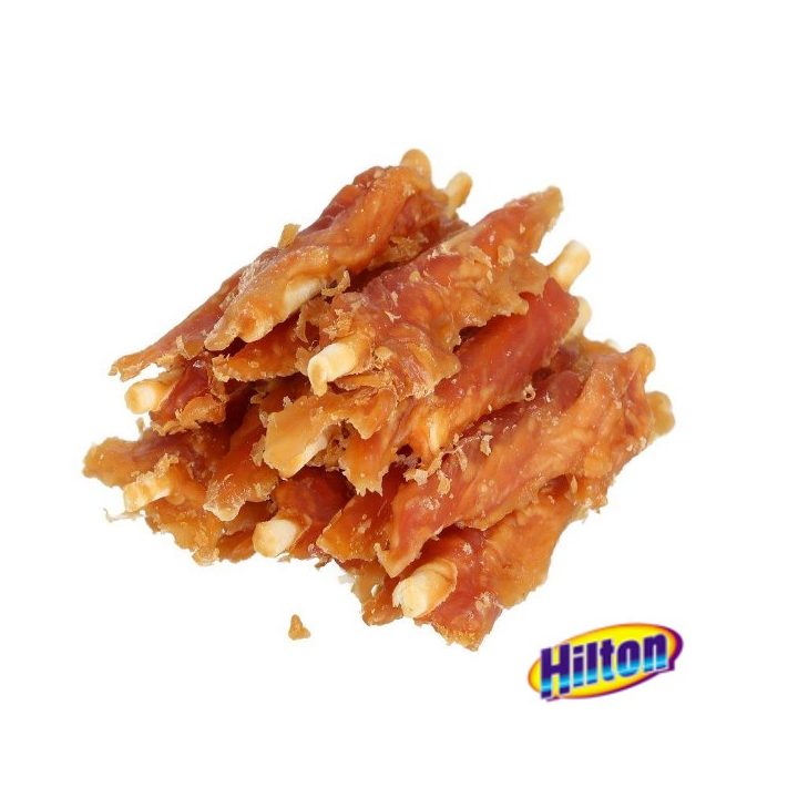 HILTON Chicken inserted with white rawhide stick - Dog treat - 500 g