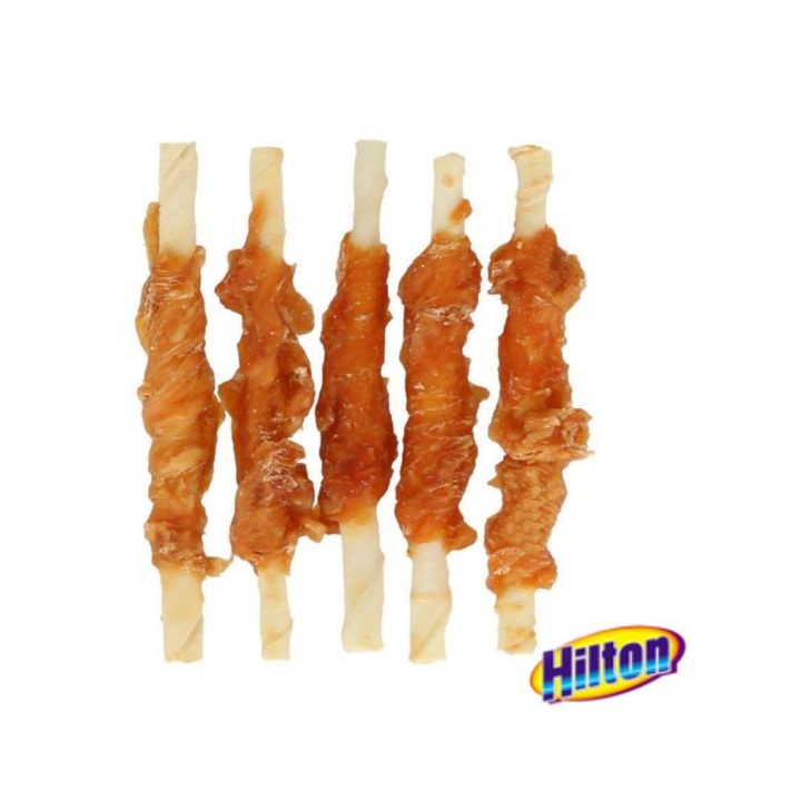 HILTON Chicken wrap white rawhide stick - Dog treat - 500 g