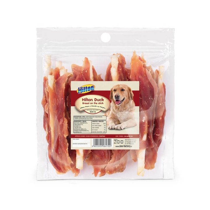 HILTON Duck Breast on the stick - dog chew - 500g
