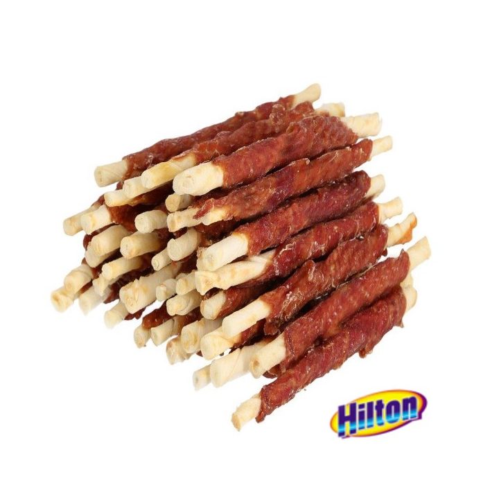 HILTON Duck wrap white rawhide stick - dog chew - 500g