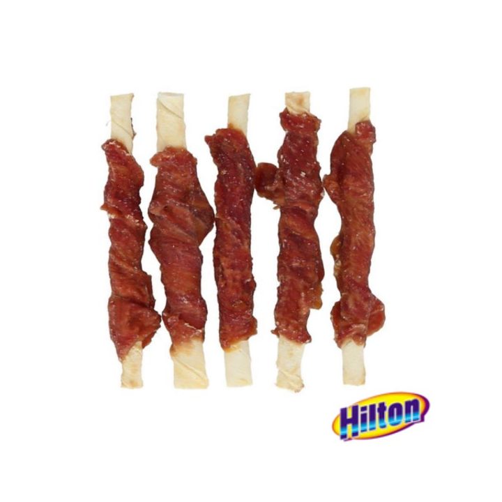 HILTON Duck wrap white rawhide stick - dog chew - 500g