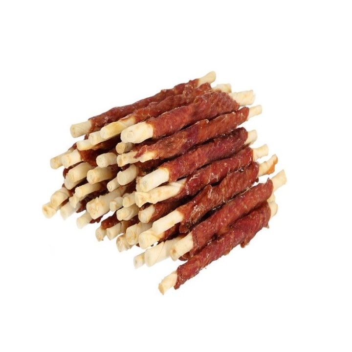 HILTON Duck wrap white rawhide stick - dog chew - 500g