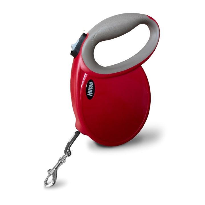HILTON Smart dog L (30kg) - retractable leash - burgundy-grey - 5 m